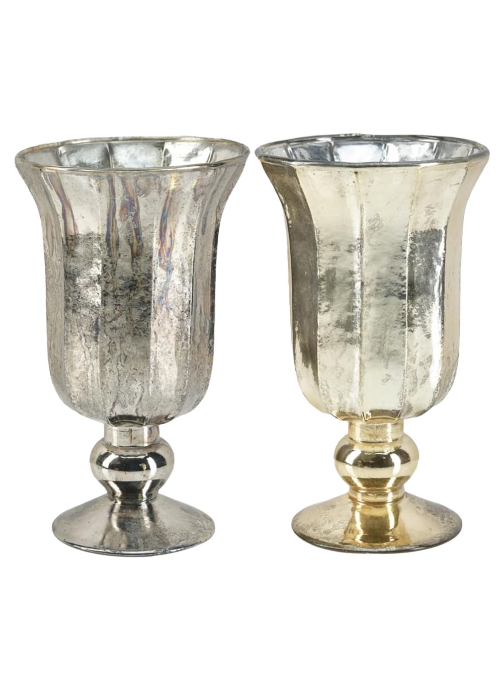 Bundle: Gold & Platinum Urn Vases – Set of 2