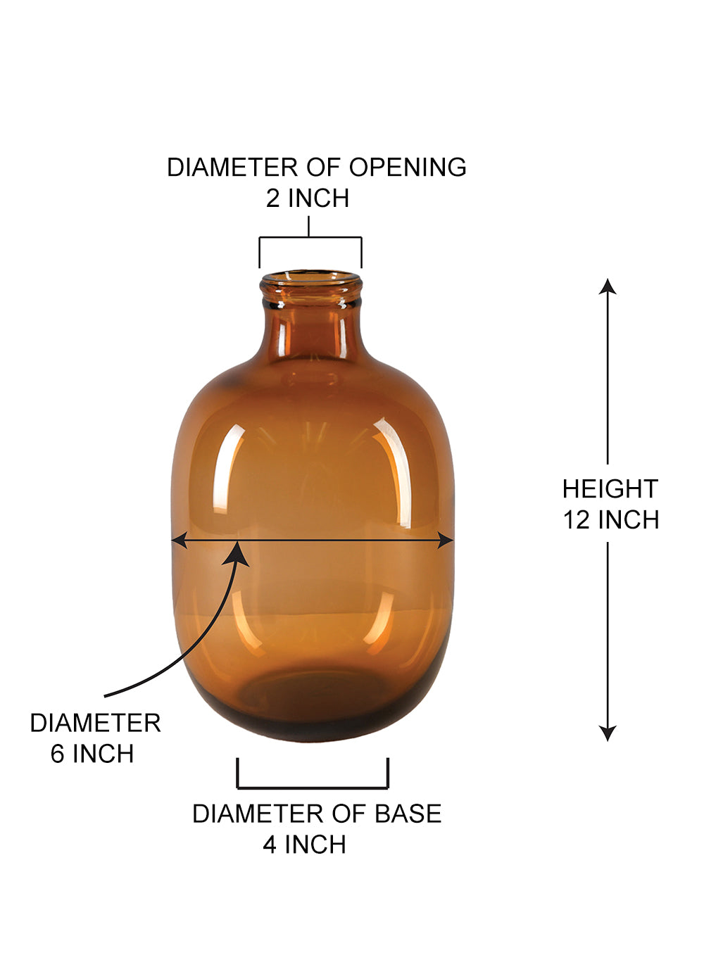 Glass Bottle Vase, in 2 Sizes