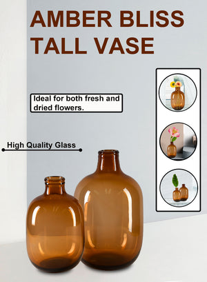 Glass Bottle Vase, in 2 Sizes