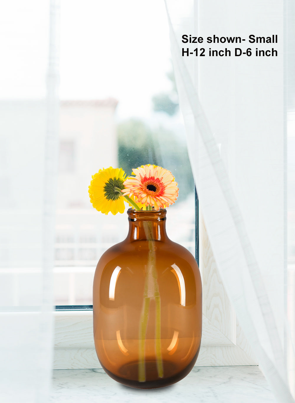 Glass Bottle Vase, in 2 Sizes