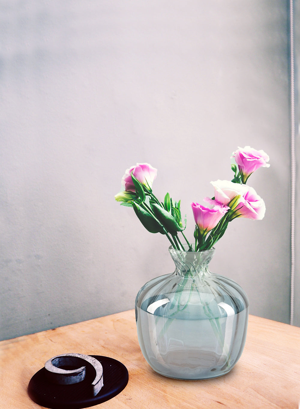 Serene Spaces Living Grey Luster Vase