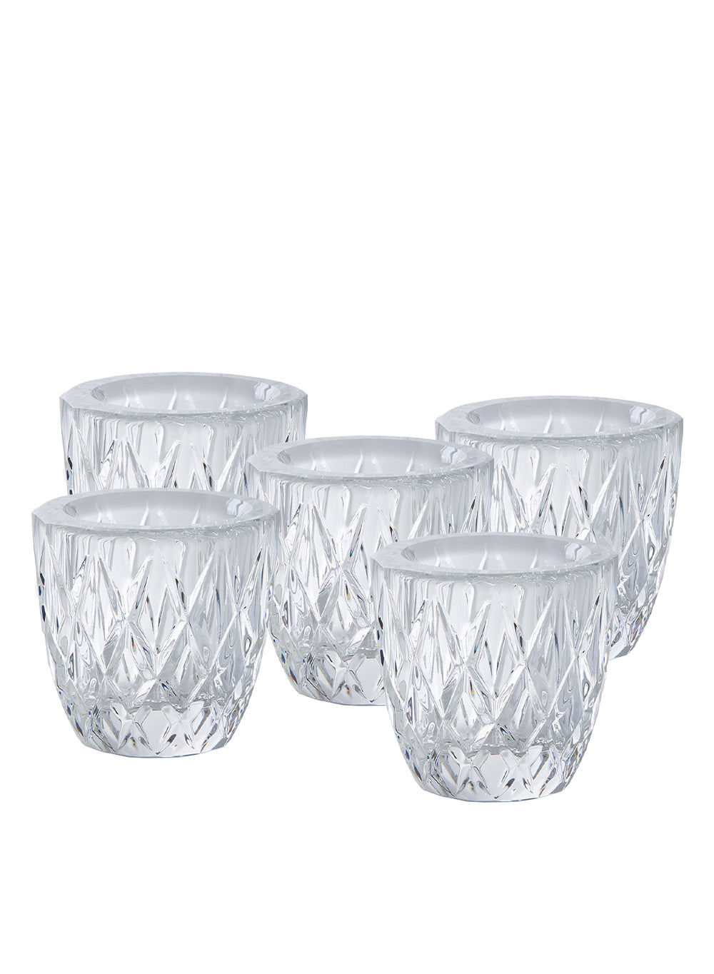 2.5" Elegant Glass Crystal Tea Light Holder