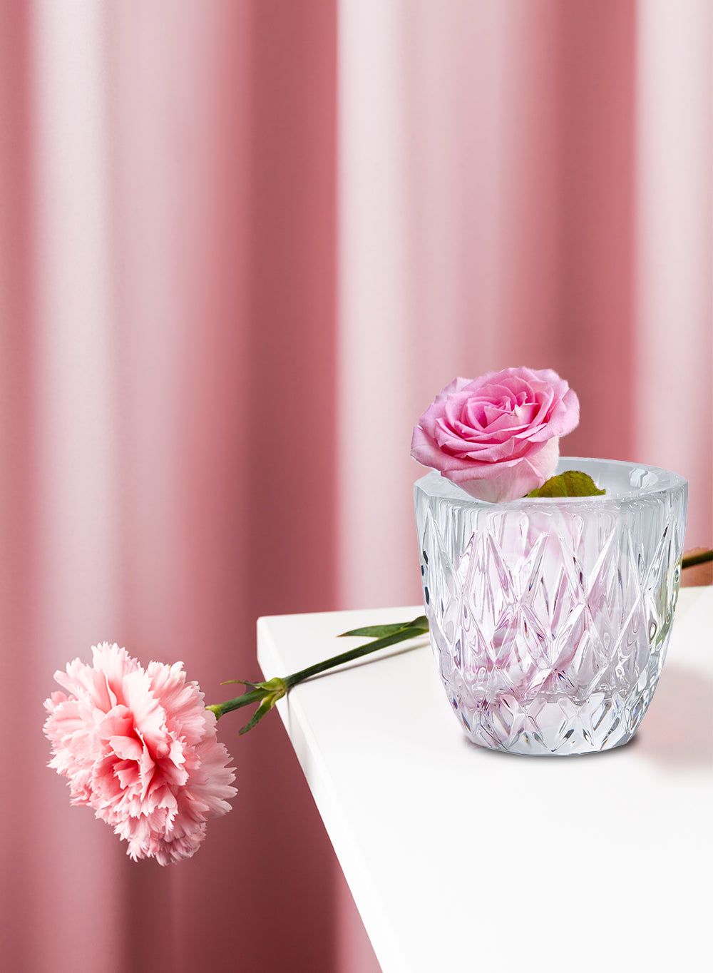 2.5" Elegant Glass Crystal Tea Light Holder