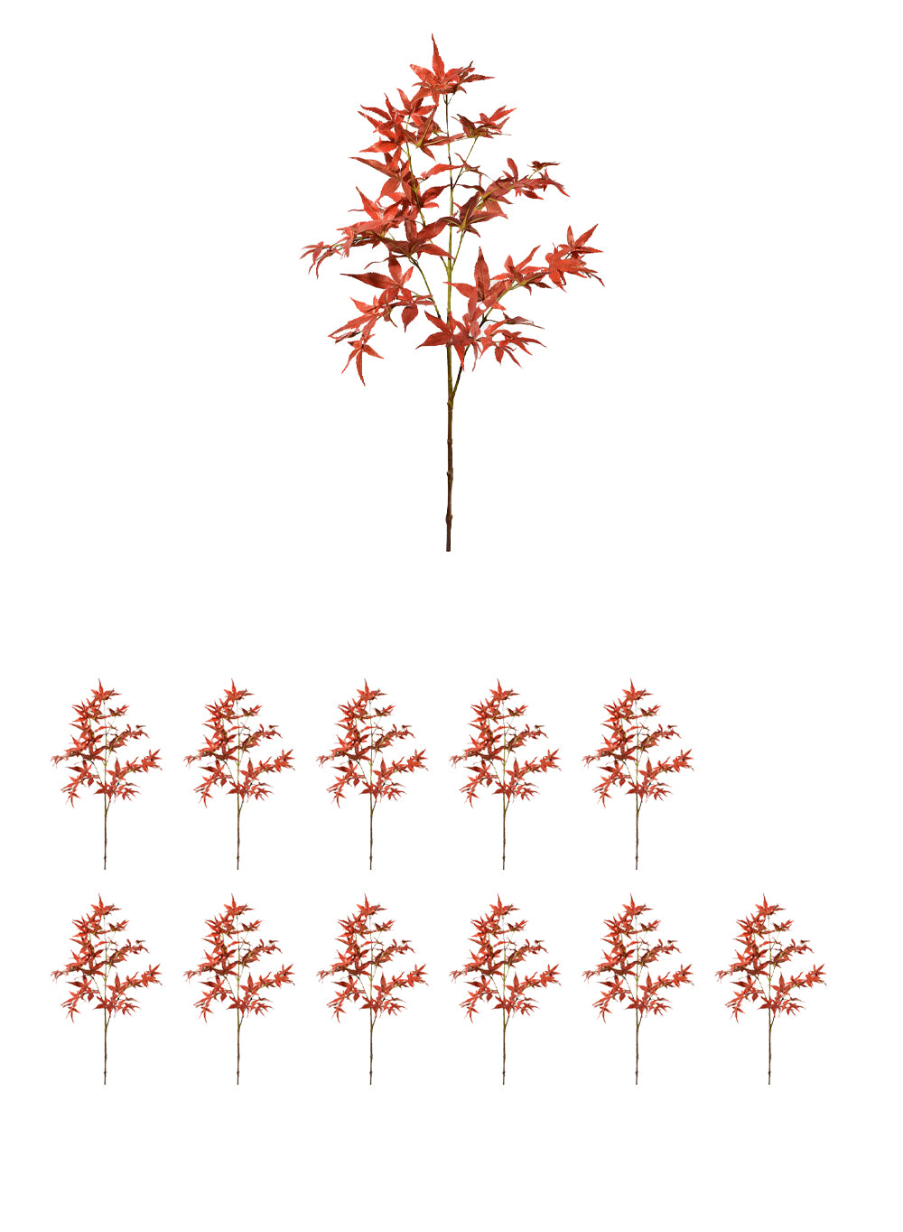 Artificial Red Maple Stems, 35" Tall, Pack of 12