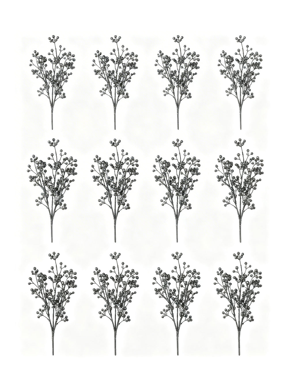 Artificial Black Berry Branch,14.5" Tall, Pack of 12
