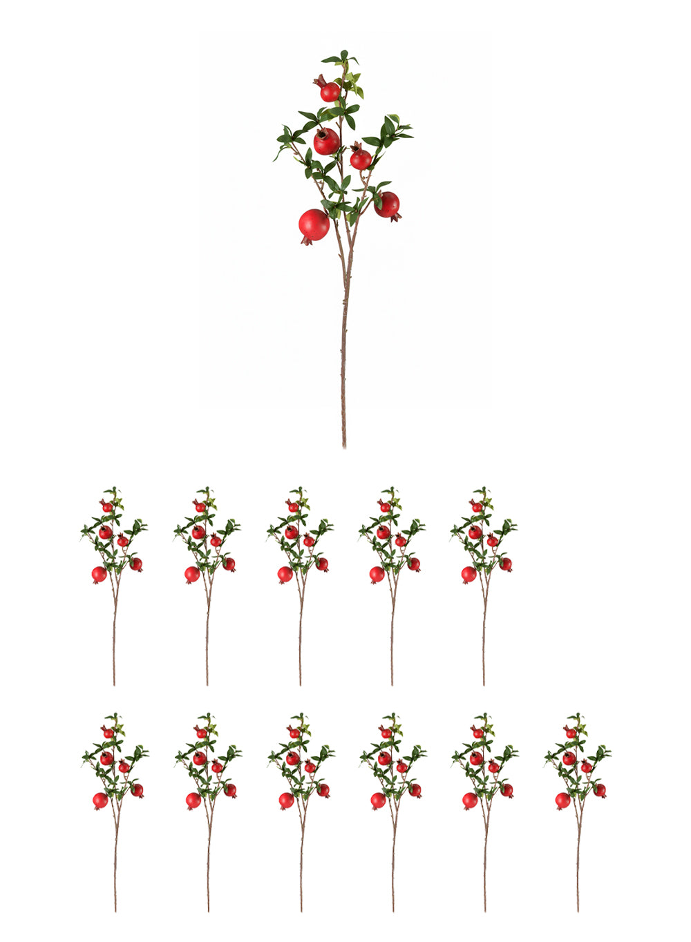 Faux Pomegranate Branch, in 2 Colors, Pack of 12