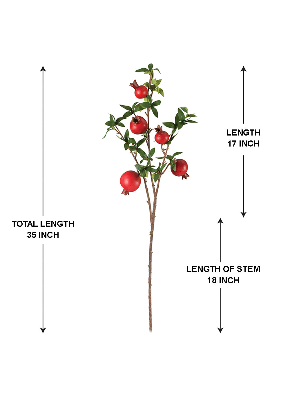 Faux Pomegranate Branch, in 2 Colors, Pack of 12