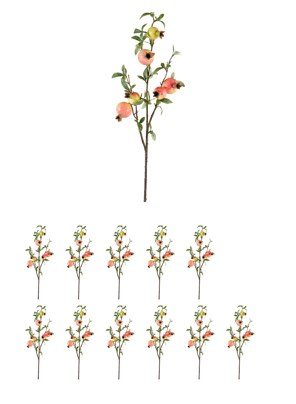 Faux Pomegranate Branch, in 2 Colors, Pack of 12