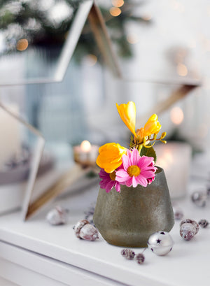 Serene Spaces Living Distressed Grey Decorative Vase