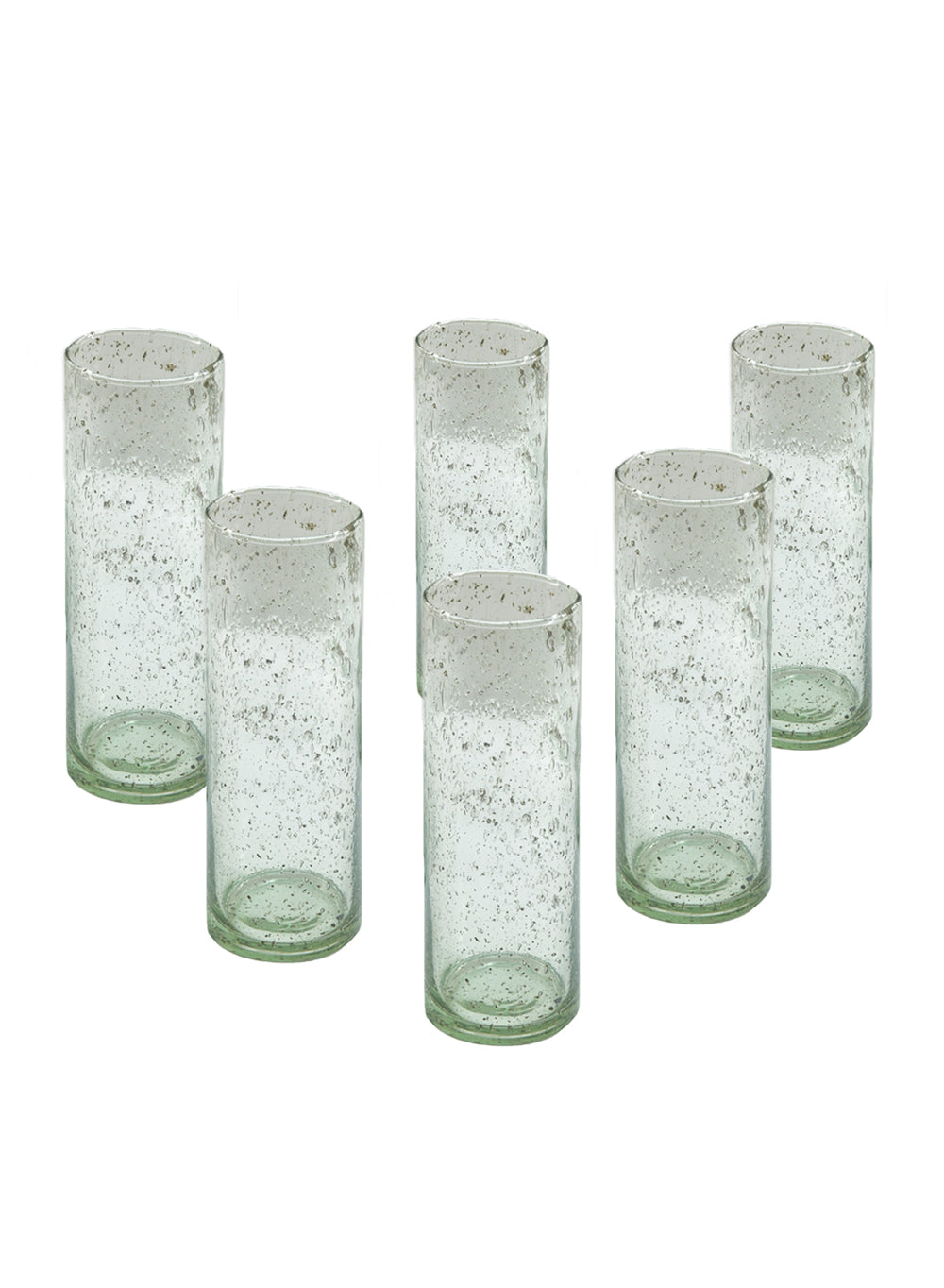 Speckled Green Glass Bud Vases, in 4 Sizes