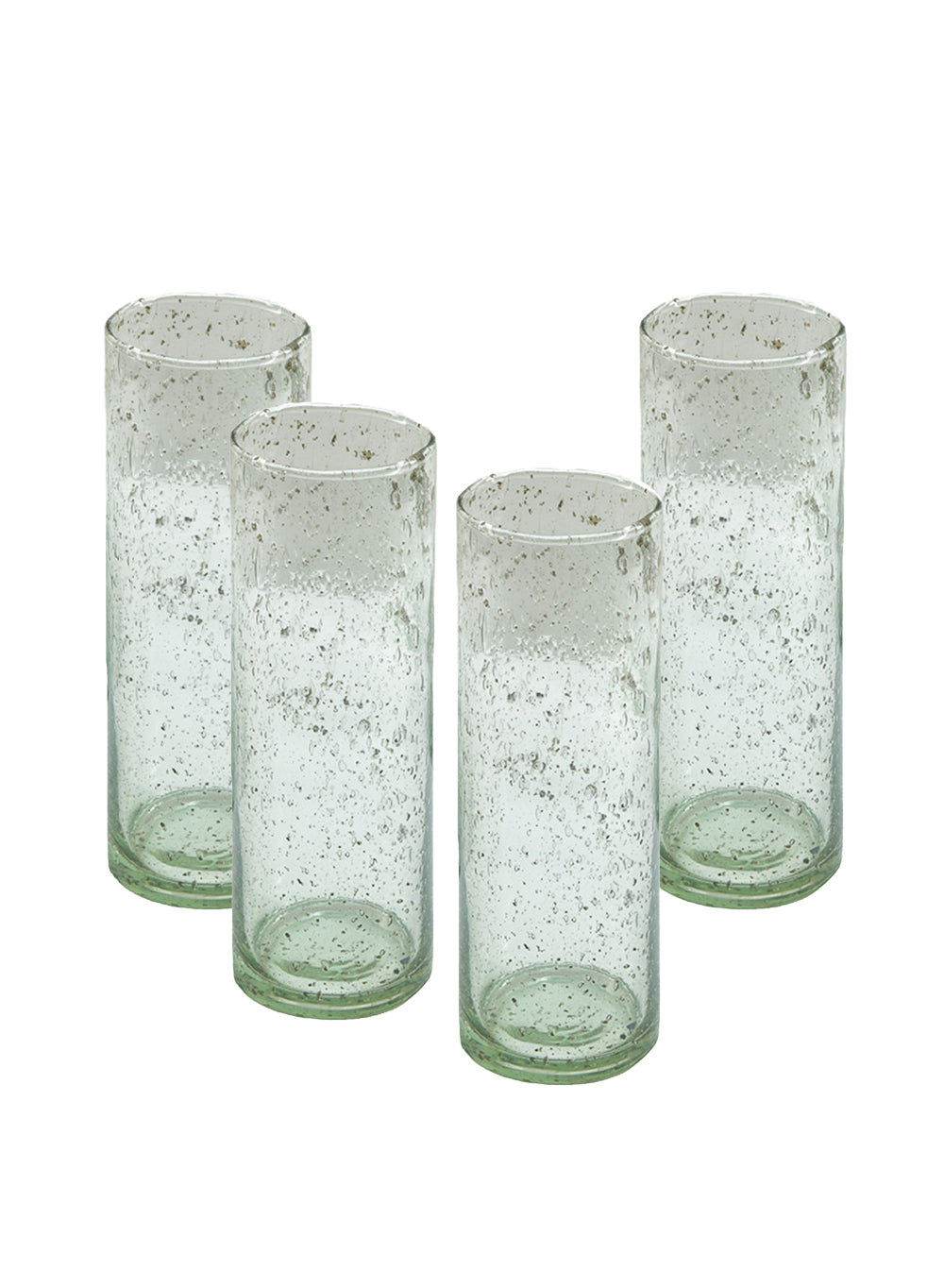 Speckled Green Glass Bud Vases, in 4 Sizes