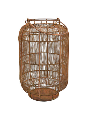 Serene Spaces Living Rustic Wired Candle Lantern - Cylindrical Lantern, In 2 Sizes