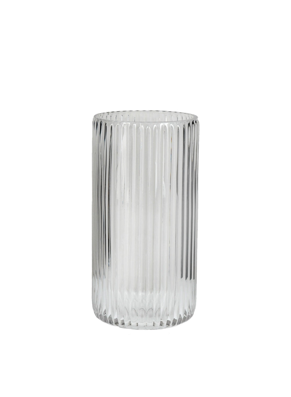 Clear Ribbed Vase, in 2 Sizes