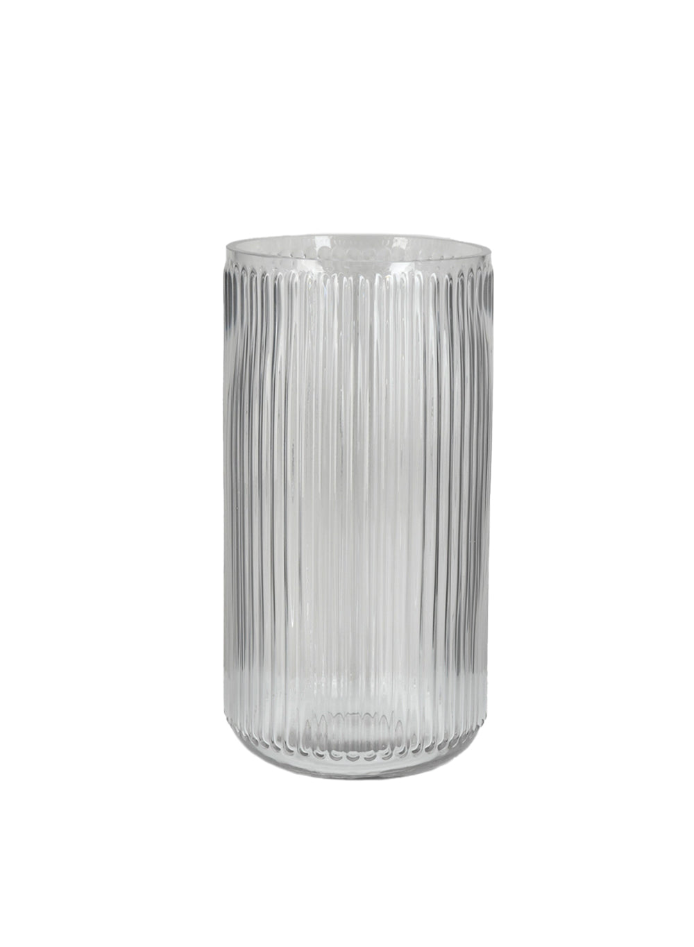 Clear Ribbed Vase, in 2 Sizes