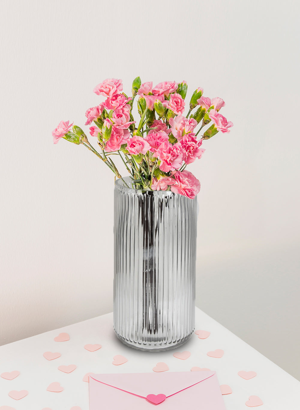 Clear Ribbed Vase, in 2 Sizes