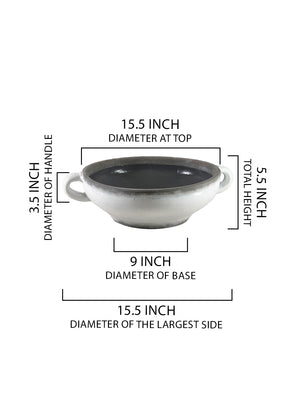 15.5" Sarona Ceramic Bowl Vase