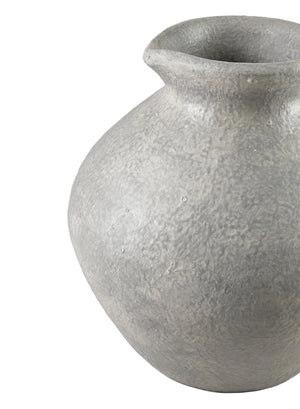 10.5" Gray Ceramic Jug Vase