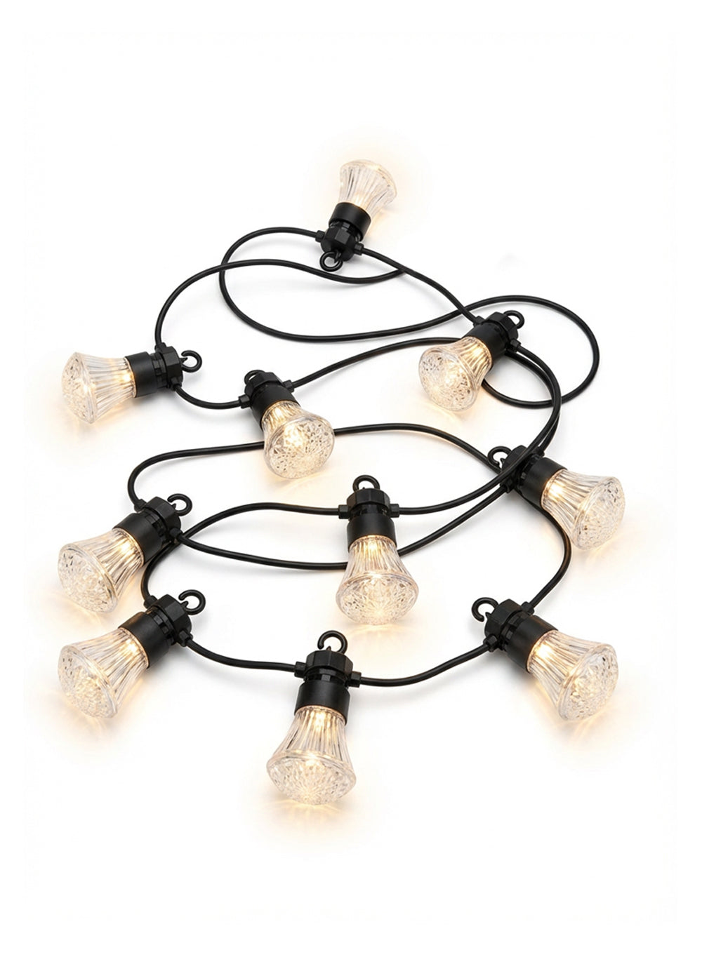 10 Warm LED String Lights, 123" Long