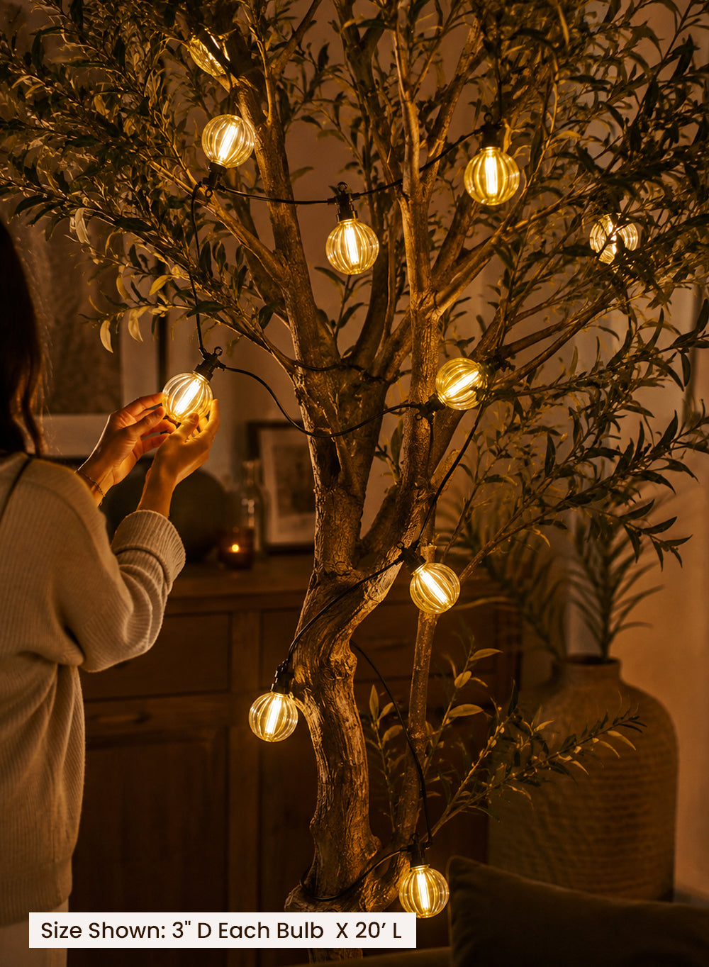 20ft LumaGlow Smoke Grey LED String Lights