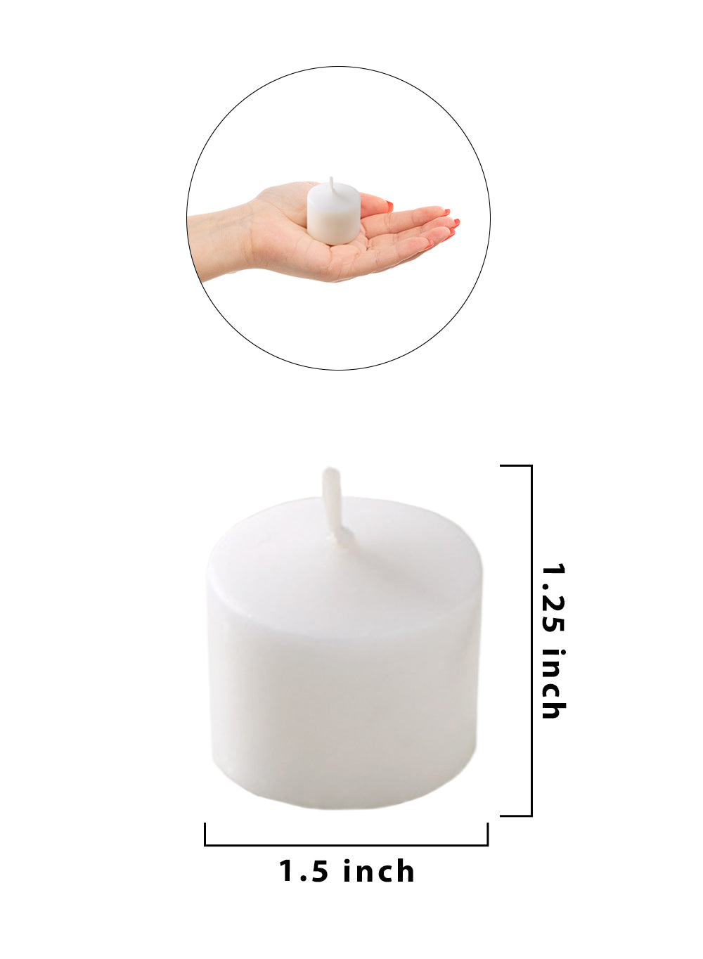 White / Ivory Votive Candle, Available in 2 Colors and Sizes