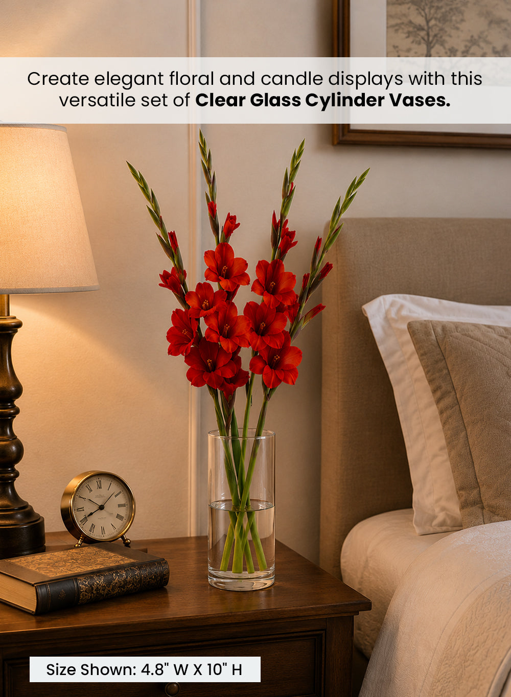 Clear Glass Cylinder Vase Collection
