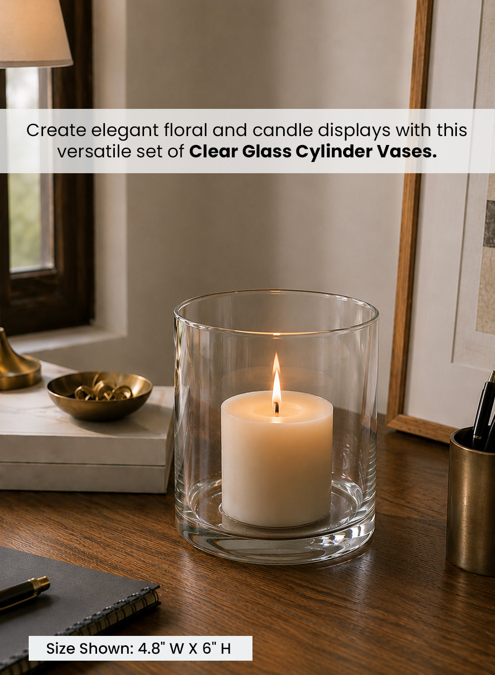 Clear Glass Cylinder Vase Collection