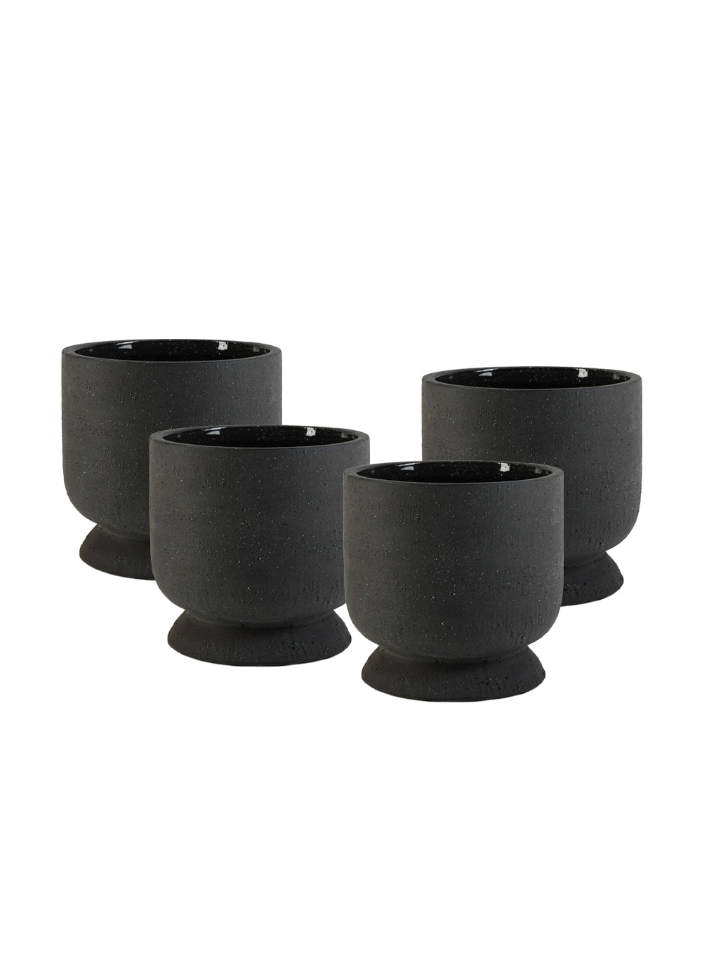 7" Nordic Matte Black Ceramic Pot