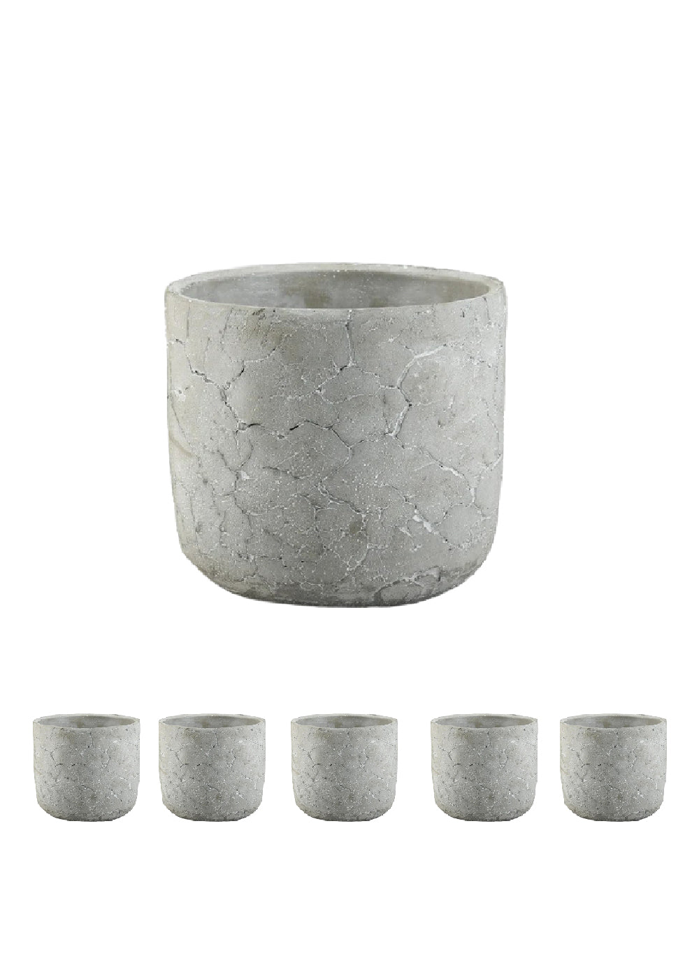 CrackleStone Rustic Cement Vase