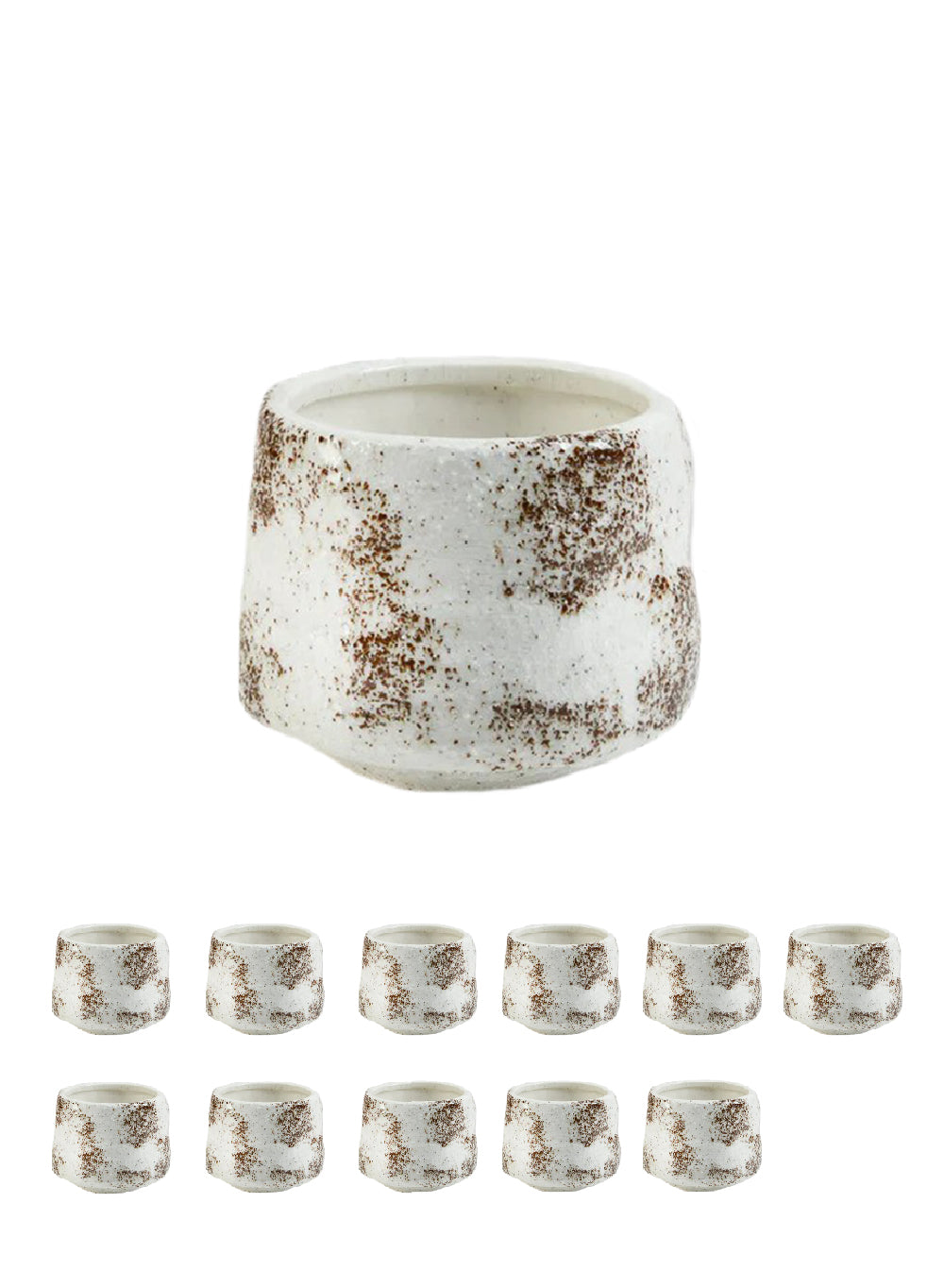 Sienna White Speckled Ceramic Vase