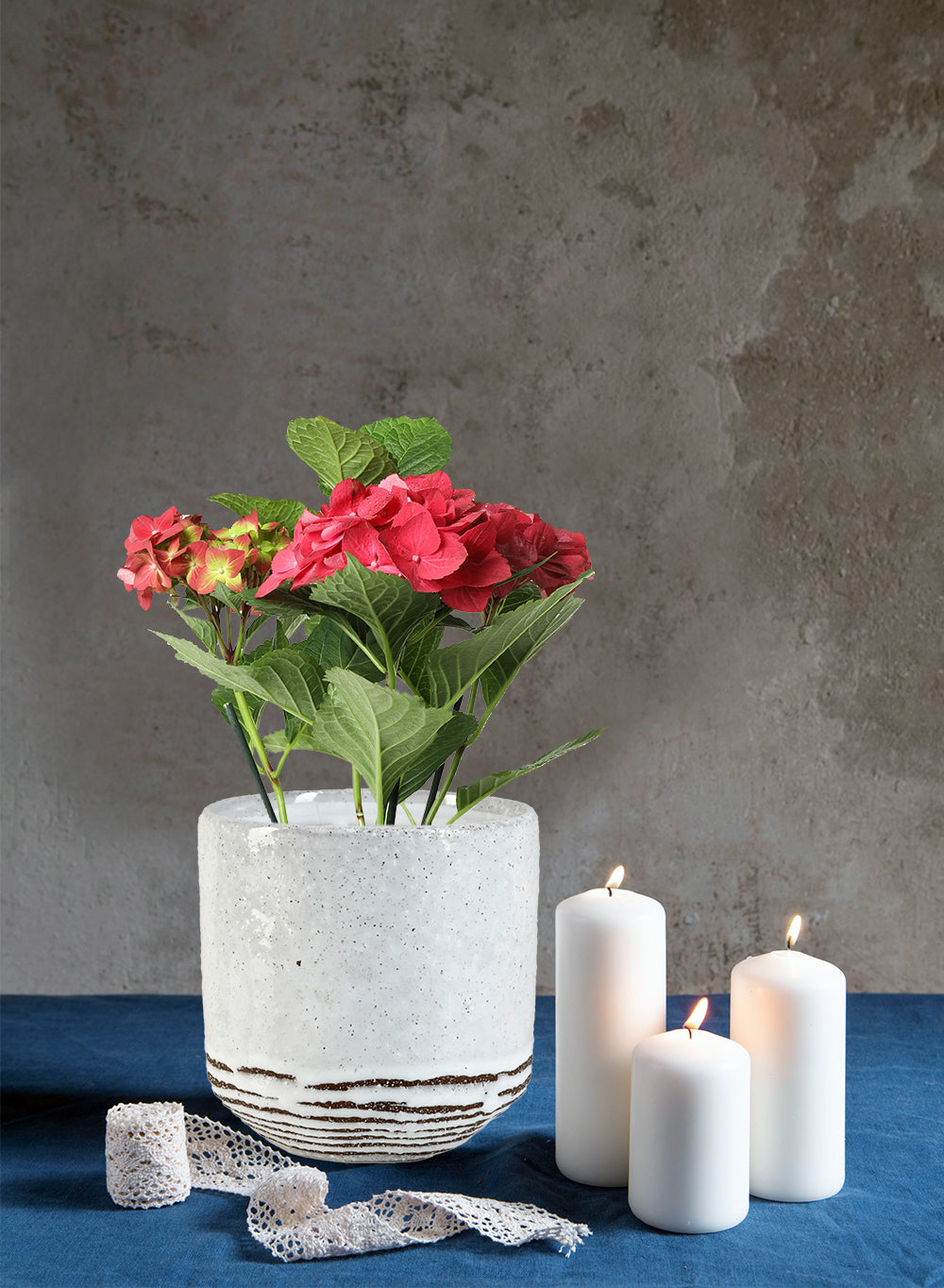 Frosted Ceramic Cup Vase, in 2 Sizes