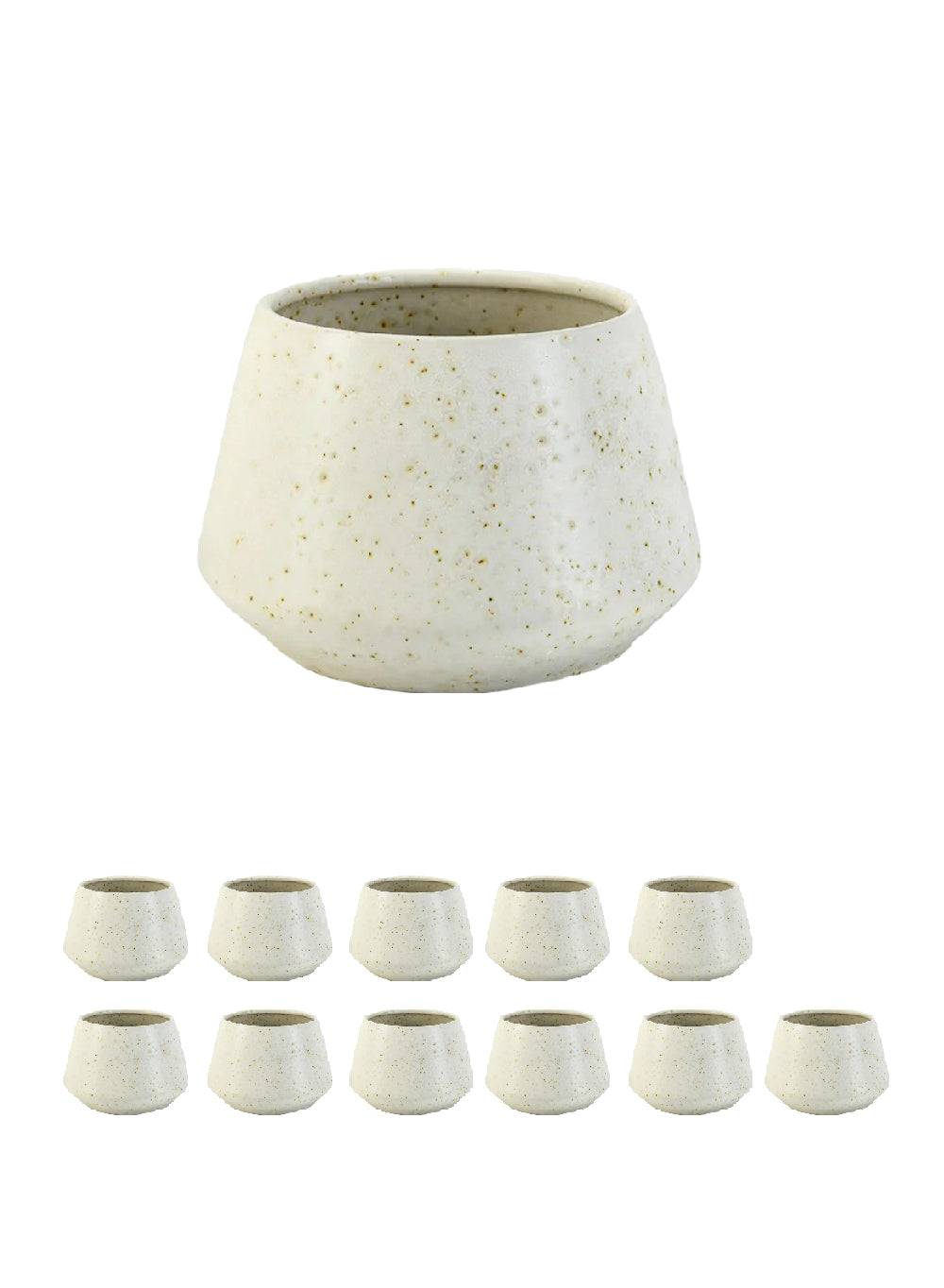 Nova Speckled Ceramic Pot, 5.5" Diameter & 3.5" Tall