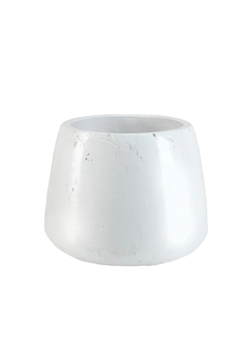 9" Arlo Aged White Ceramic Planter Pot