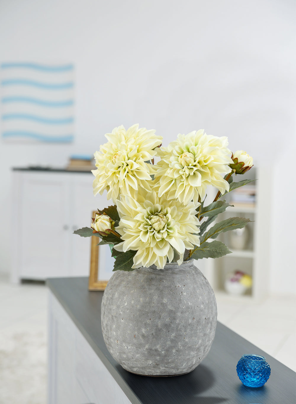 Antique Ashen Cement Vase, in 3 Shapes