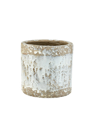 Vintage Brown Cement Vase, in 2 Shapes