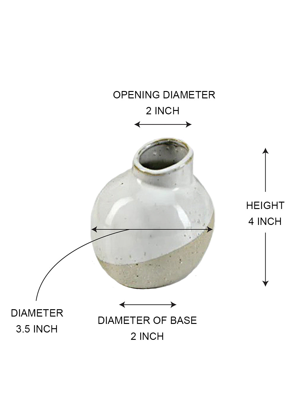 Sleek Two-Tone Ceramic Vase