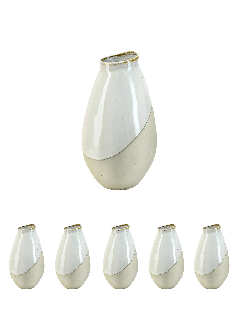 Sleek Two-Tone Ceramic Vase