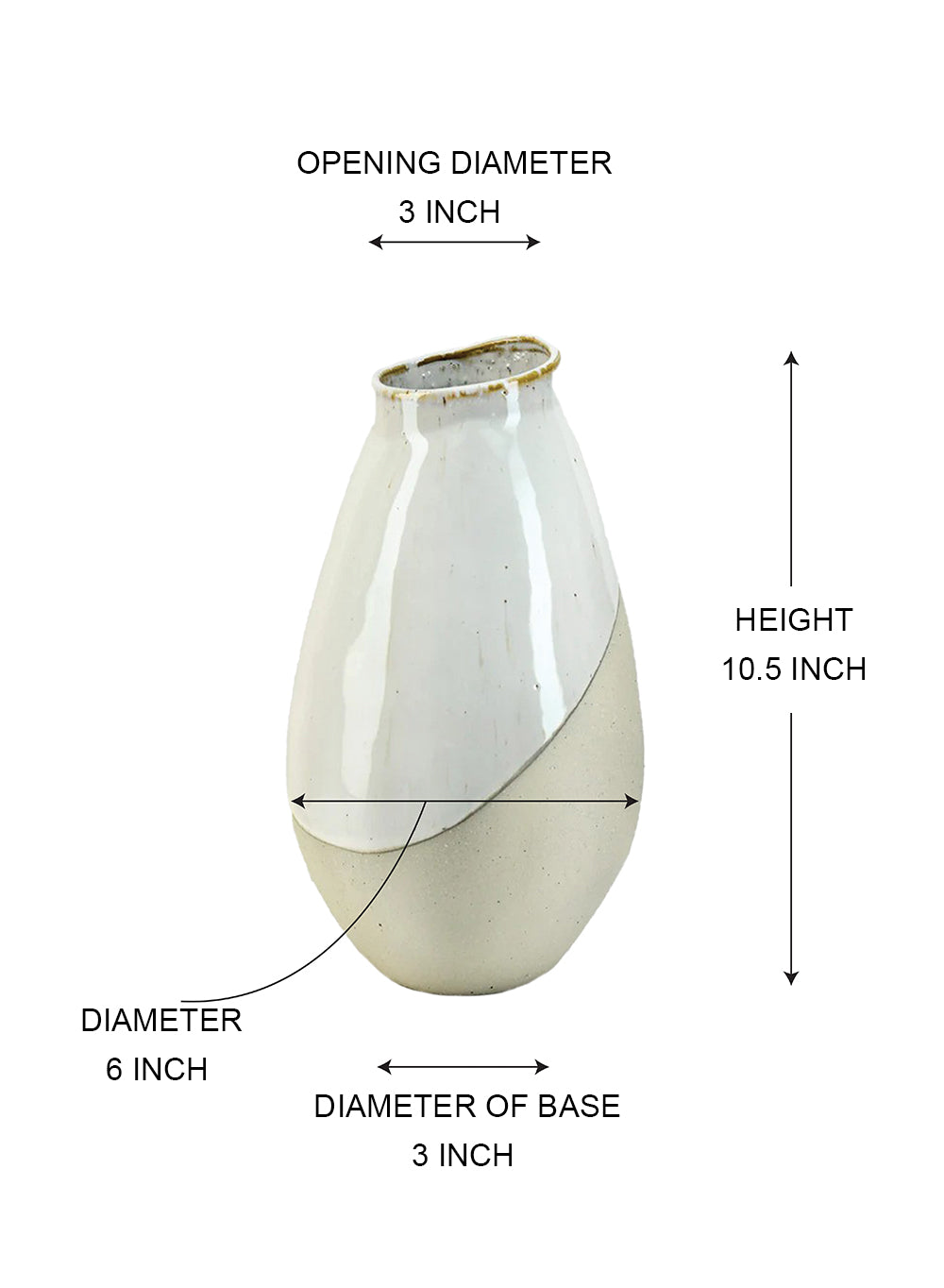 Sleek Two-Tone Ceramic Vase