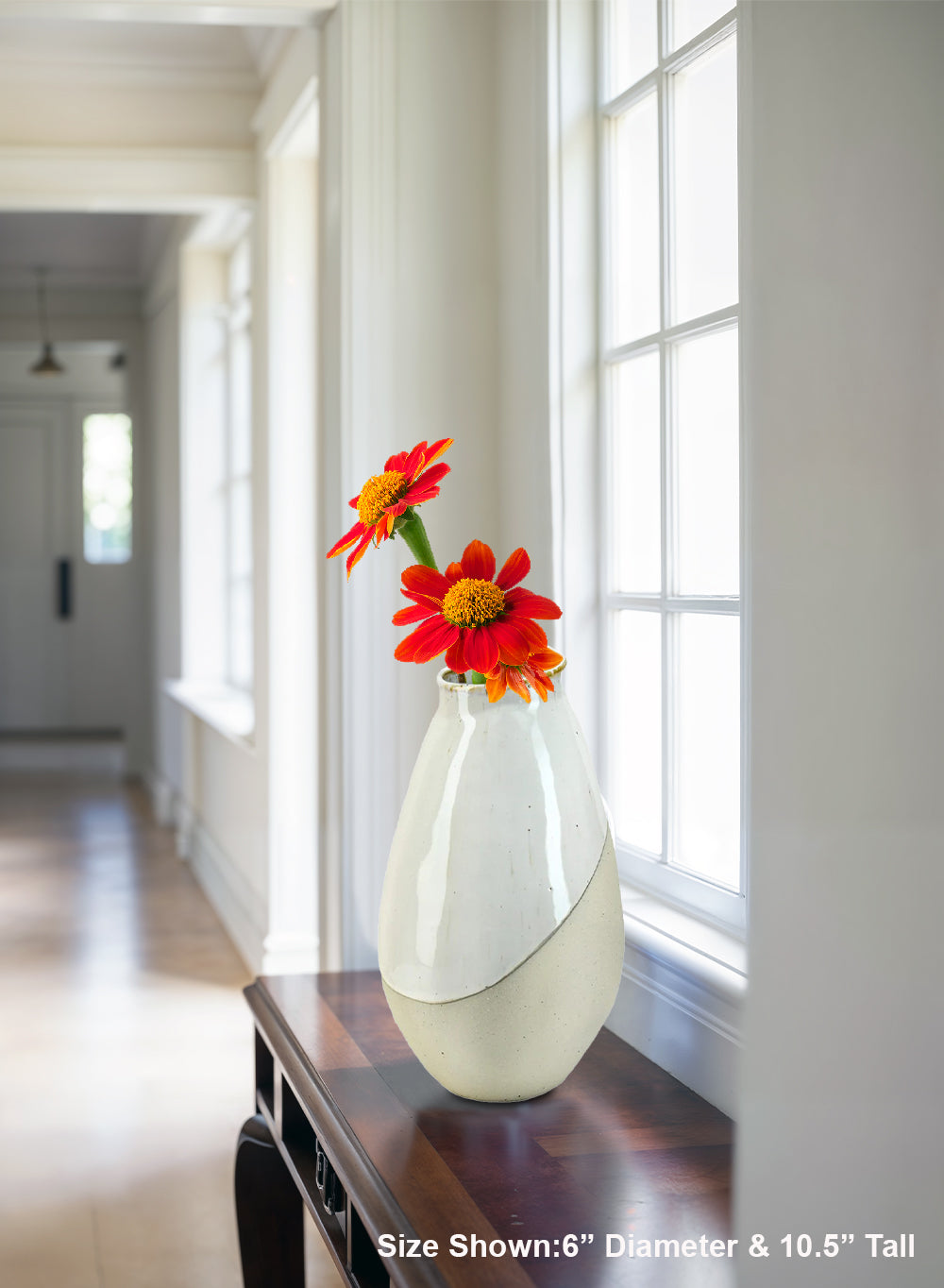 Sleek Two-Tone Ceramic Vase