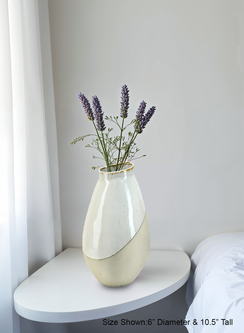 Sleek Two-Tone Ceramic Vase