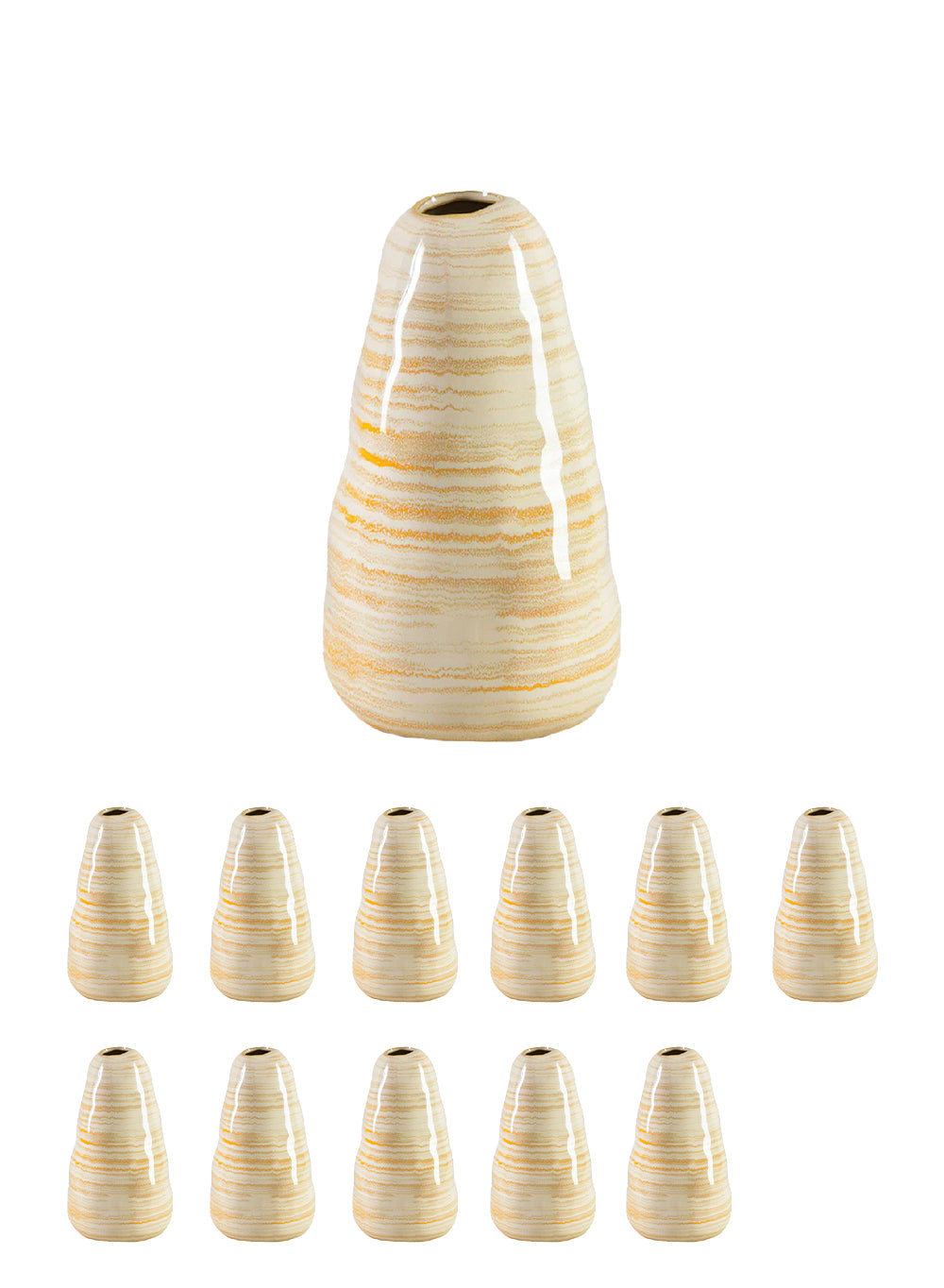 7.5" Solaro Striped Ceramic Vase