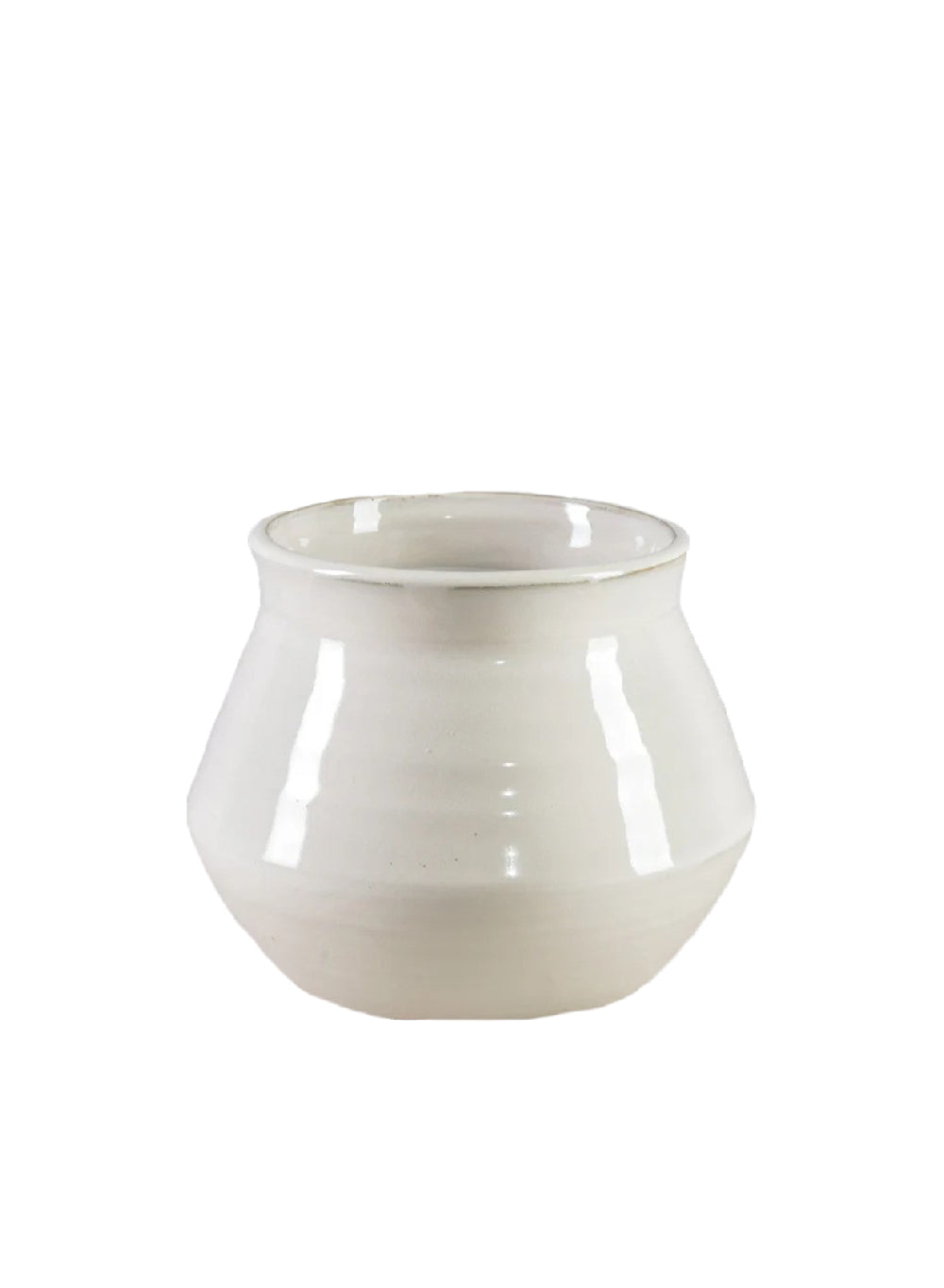 5.5" Ivory Ceramic Pot Vase