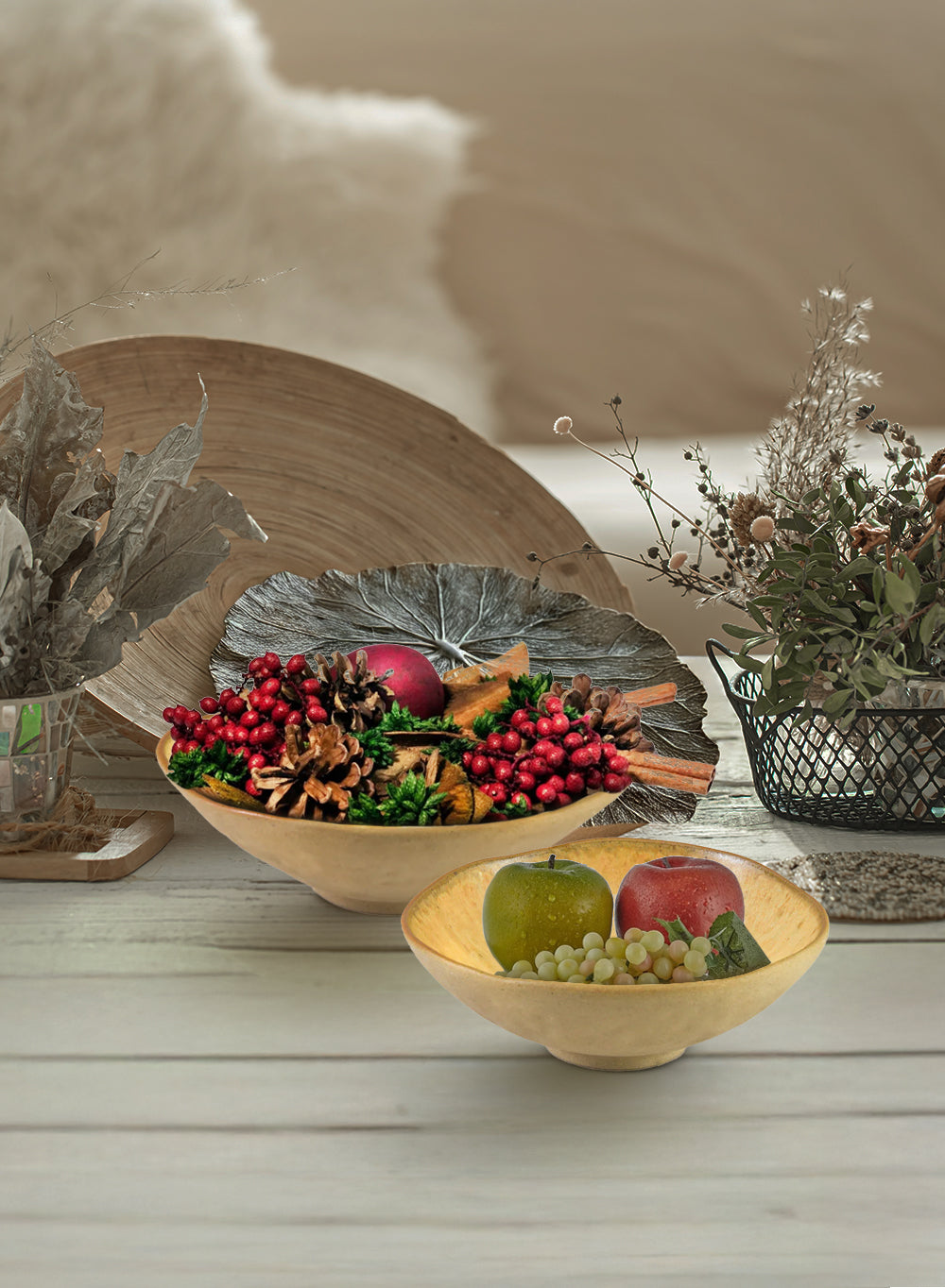 Earthy Beige Ceramic Bowl