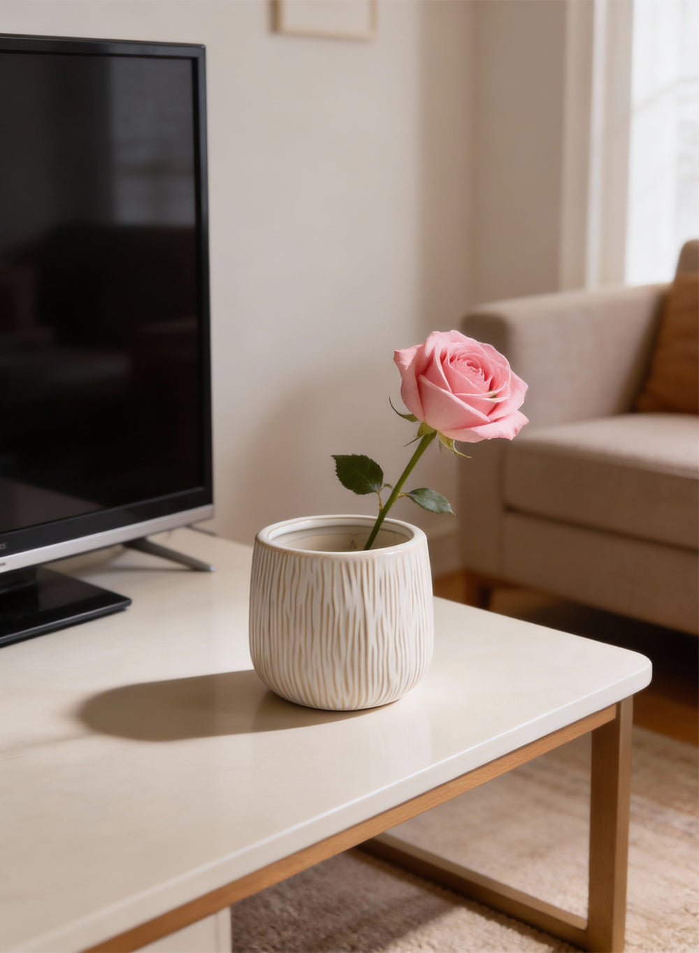 Arlo Ribbed Ceramic Cachepot Collection