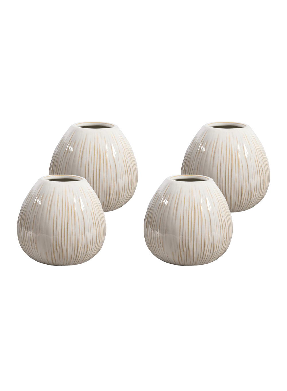 Arlo Ribbed Ceramic Vase Collection