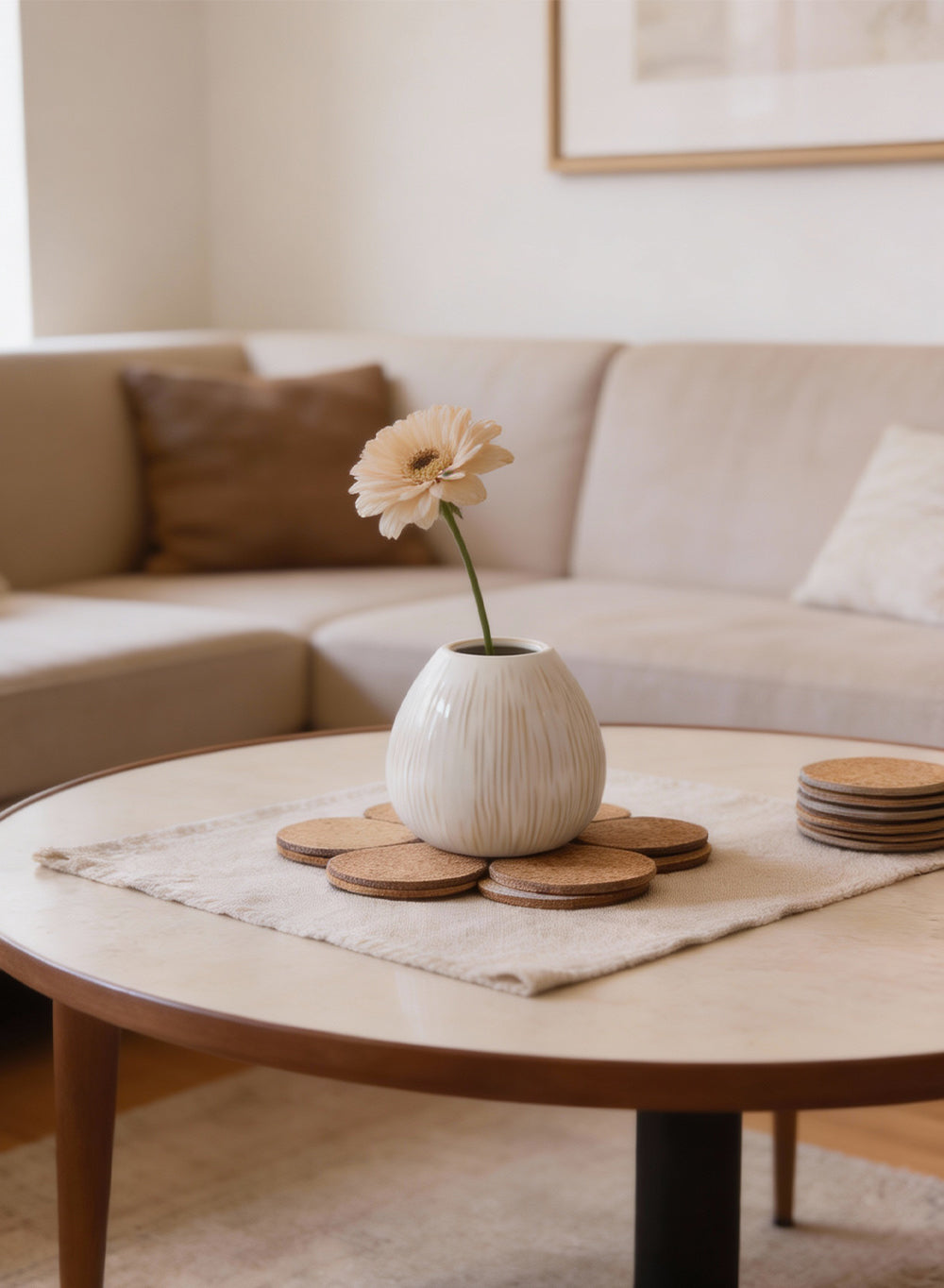 Arlo Ribbed Ceramic Vase Collection