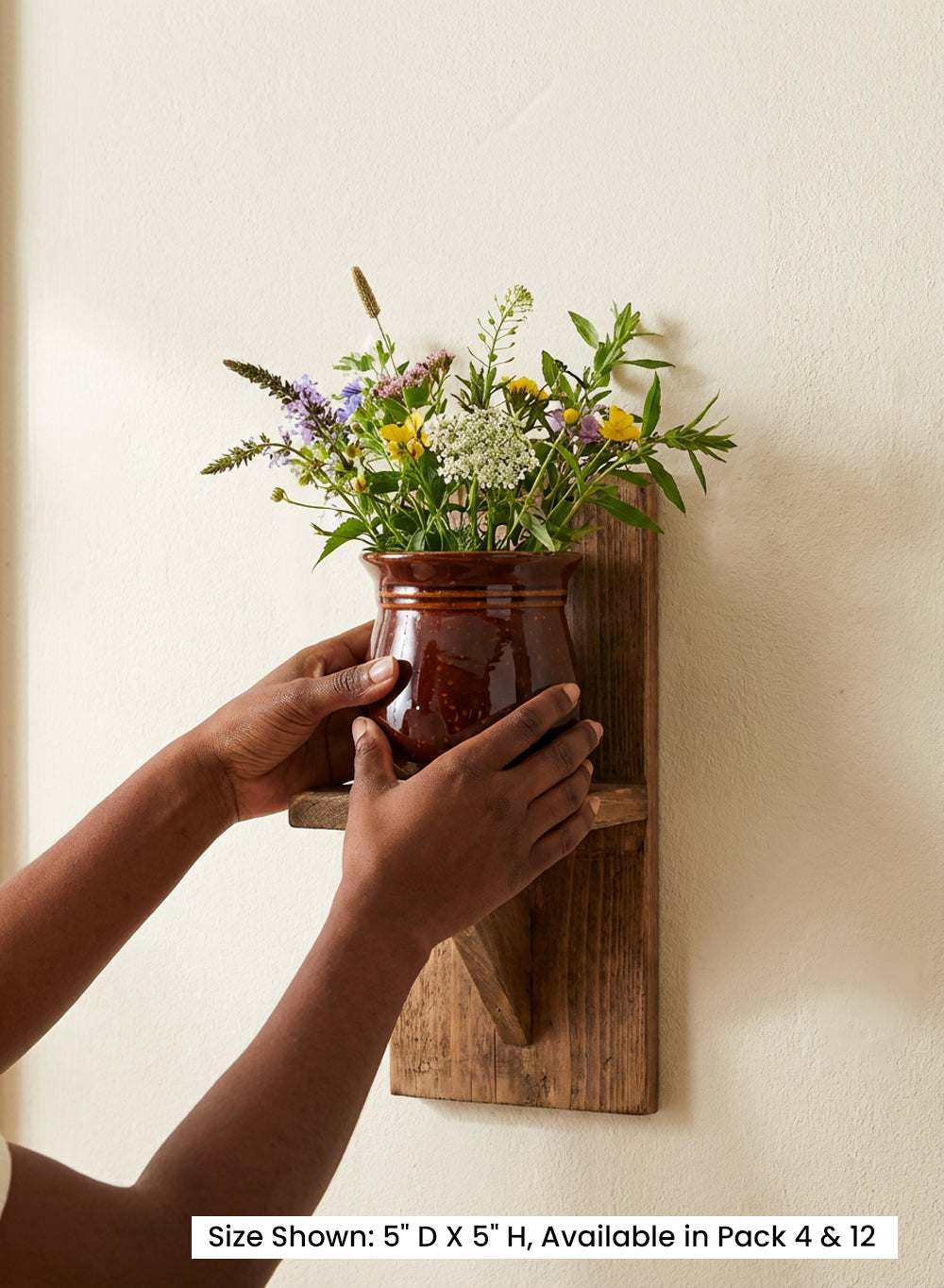 Amber Brown Ceramic Bell Planter Collection