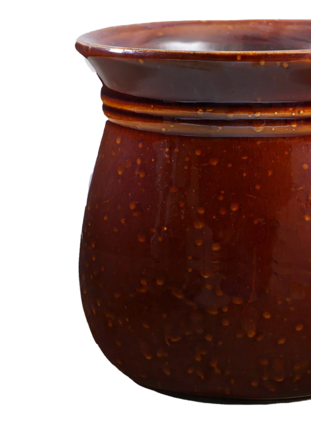 Amber Brown Ceramic Bell Planter Collection