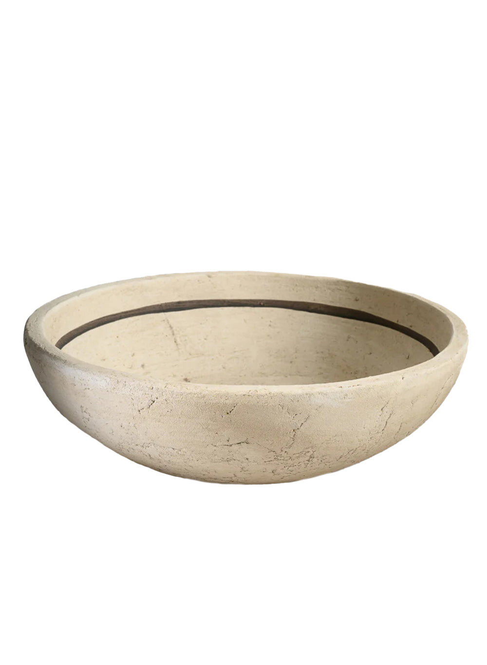Sandstone Bowl Vase, 12.8" Diameter & 4" Tall
