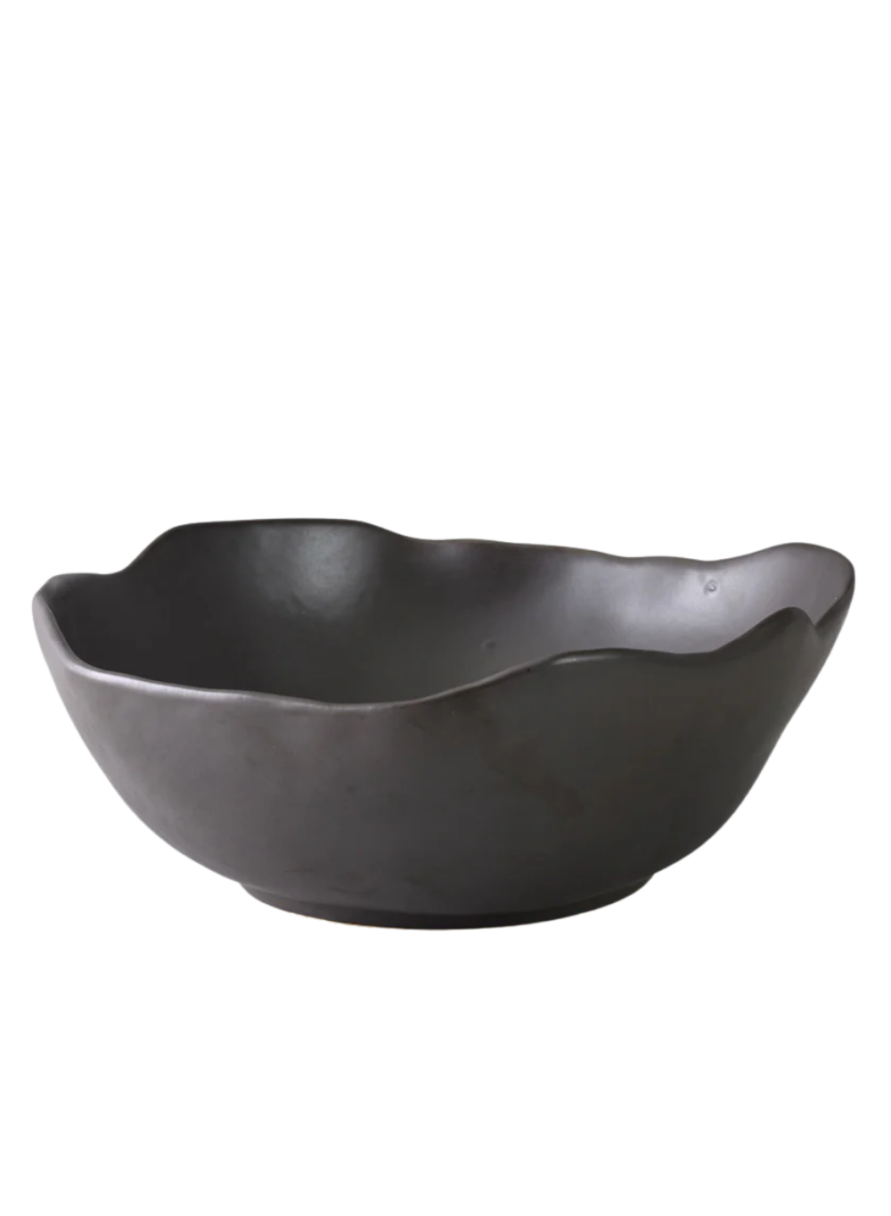 Free-Form Edge Glazed Ceramic Bowl, in 4 Sizes