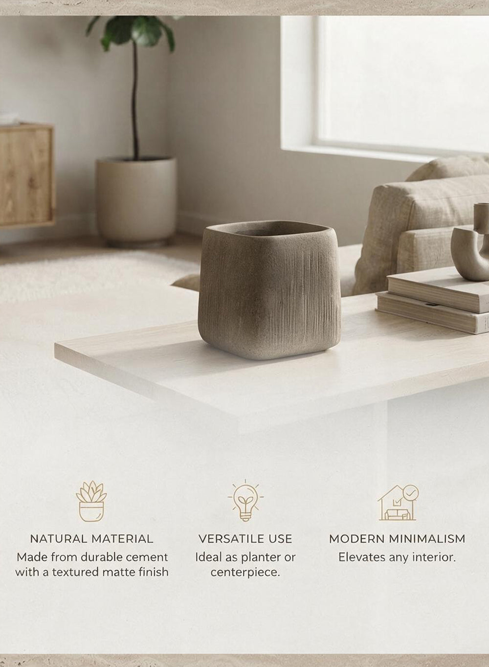 Solis Textured Cement Planter Collection